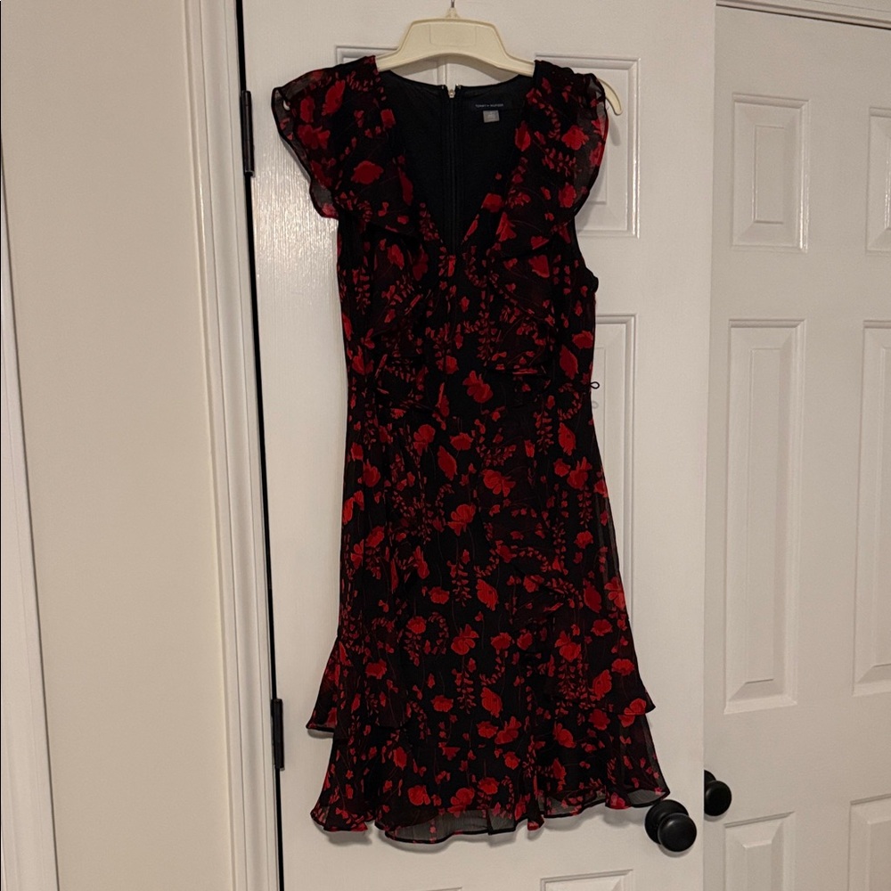 Tommy Hilfiger Black and Red Mini Dress